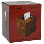 Wholesale - SMALL OAK WOOD TISSUE BOX C/P 24, UPC: 028672734733